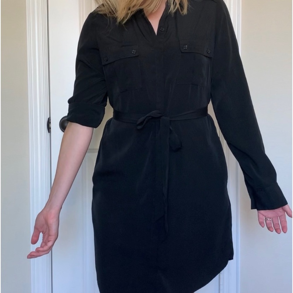 Express Black Button Down Dress - XS